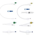 Catetere Foley a due vie con valvola in plastica (100% silicone, contrasto radiografico), rubinetto del catetere, palloncino CH 16 sterile, privo di ftalati 5-10 ml - 5 pz