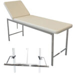 Letto visita 1 snodo beige con portarotolo