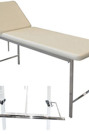 Letto visita 1 snodo beige con portarotolo